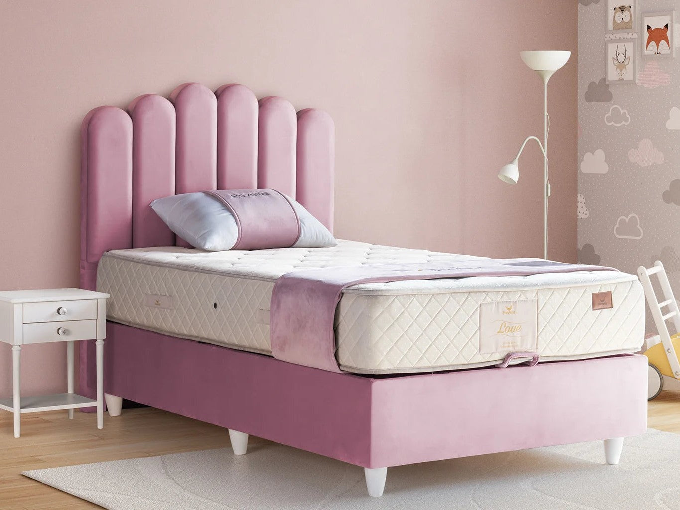 Kinderbett Luna – Süßes Bären-Design & Orthopädische Matratze