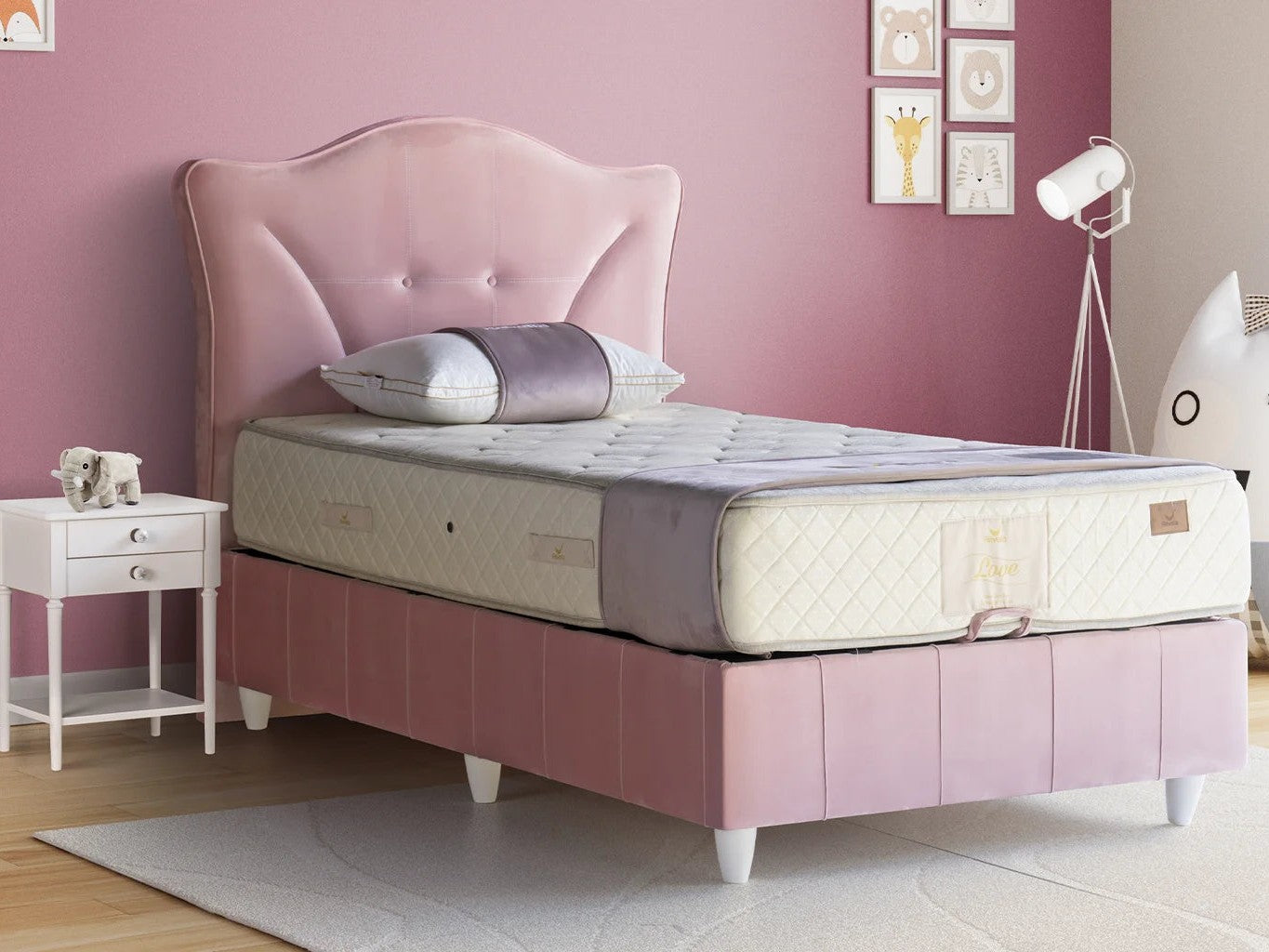 Kinderbett Love – Charmantes Stepp-Design & Orthopädische Matratze