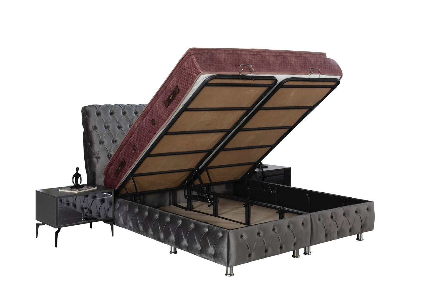 Nilufer Bett mit Bettkasten