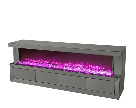 Phonex TV-Tisch mit Kamin