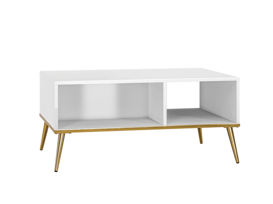Goldin Couchtisch Weiß/Gold