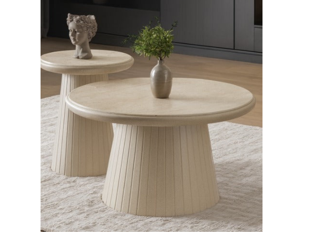 Diva Couchtisch 3er Set Traverten Bayraktar