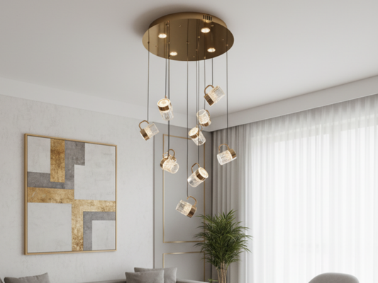 9208-10R+4LED Kronleuchter