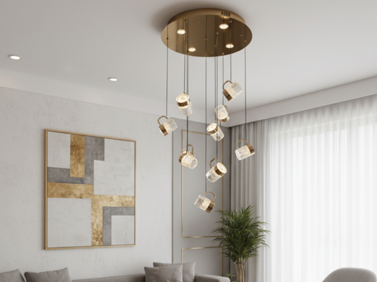 9208-6R+3LED Kronleuchter