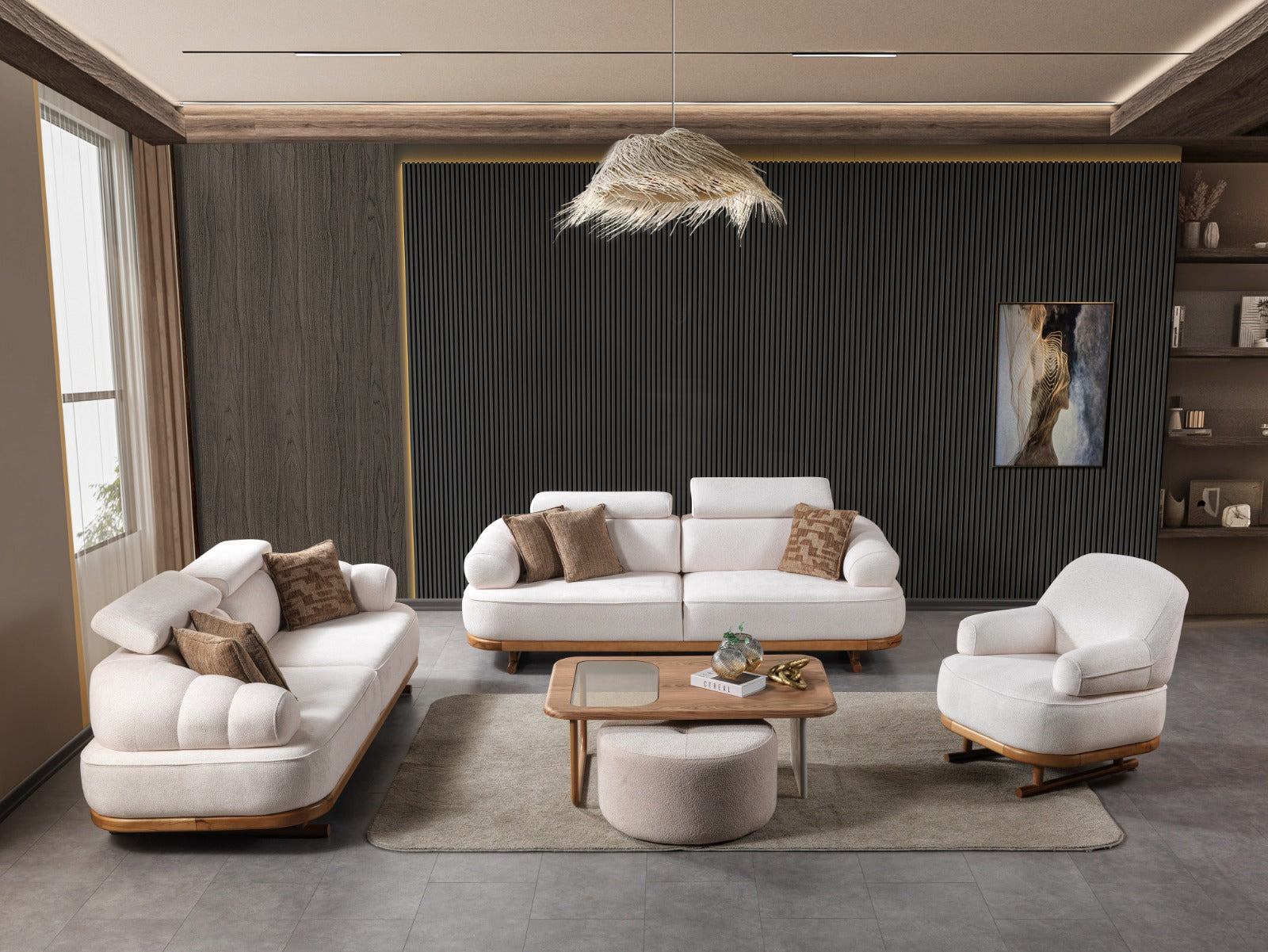 Lotus Couchgarnitur – 3+2+1 Sofa-Set mit Relax- & Schlaffunktion – Er-sin Möbel GmbH