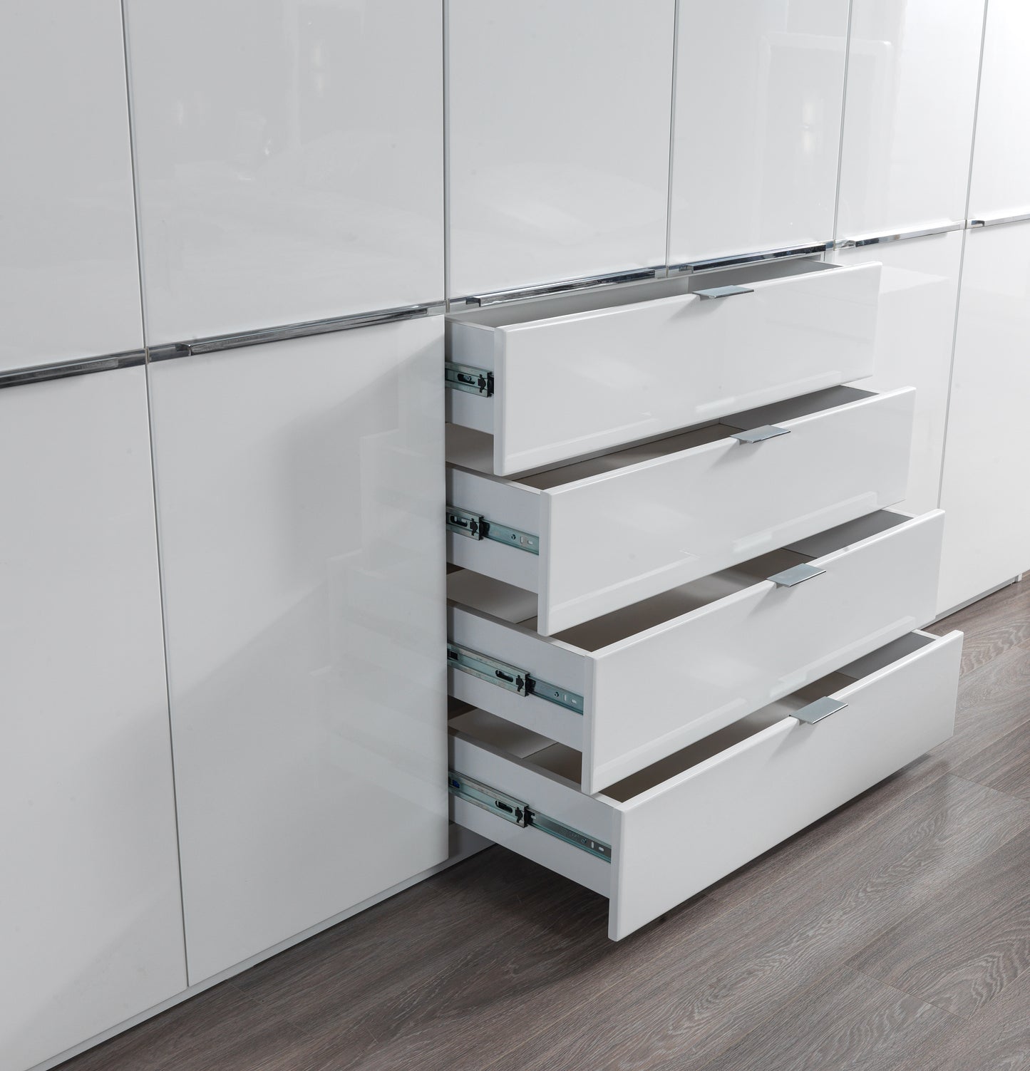 MELİS Kleiderschrank 270cm Weiß/Weiß