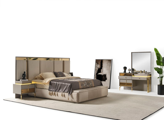 Lexus Grau Bett mit Bettkasten