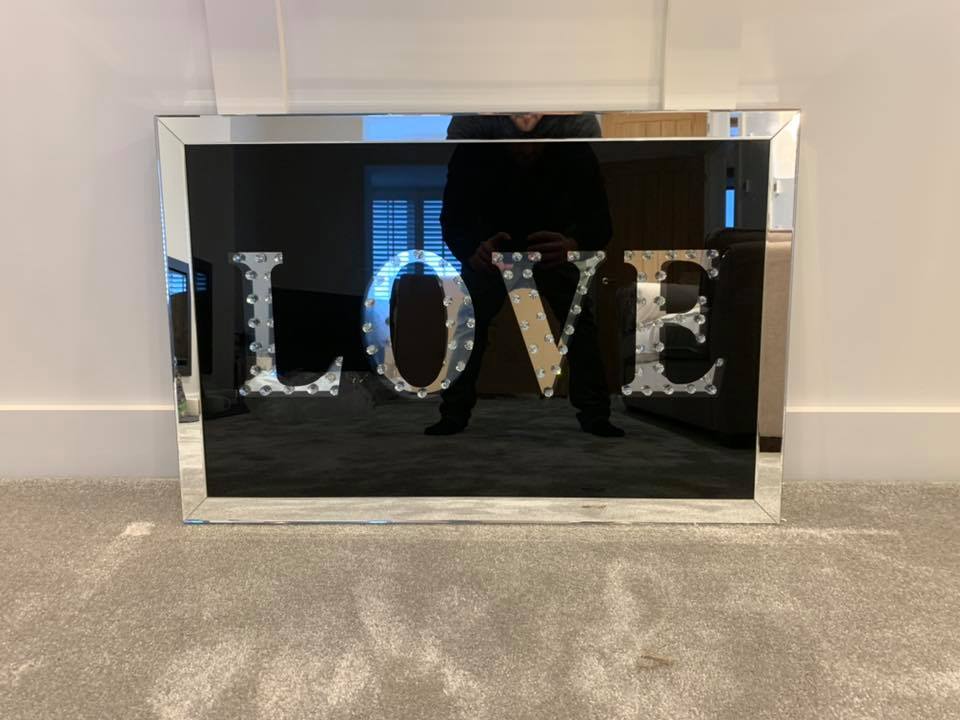 Love Kristall Wandspiegel