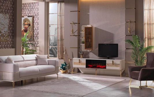 Maximo Berlin Tv-Tisch mit Kamin