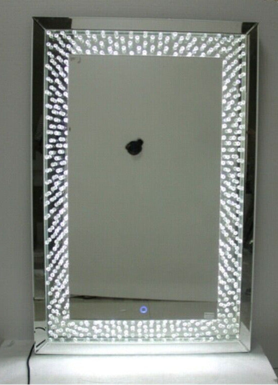 Hängespiegel 80x120 cm Kristalloptik LED - Er-sin Möbel GmbH