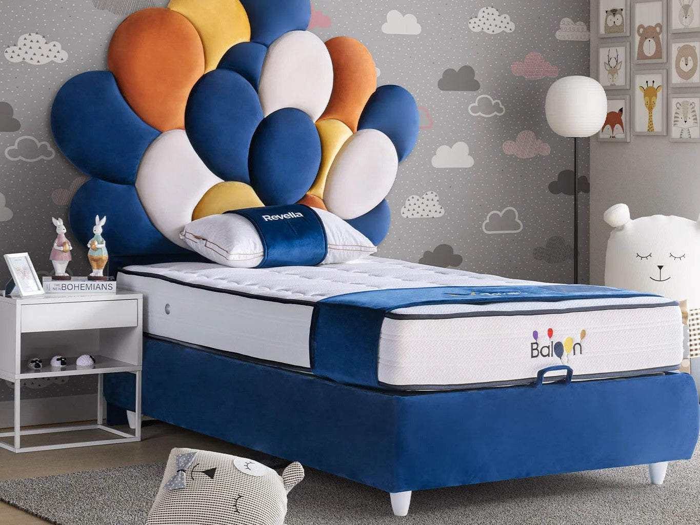 Kinderbett Balloon – Verspieltes Ballon-Design & Orthopädische Matratze