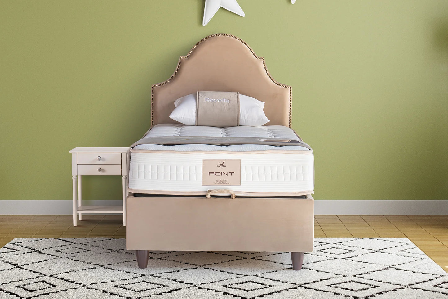 Kinderbett Mirace Jr – Elegantes Design & Orthopädische Matratze
