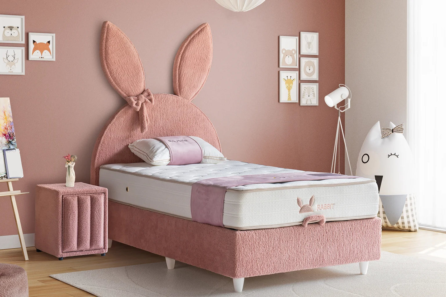 Kinderbett Rabbit – Süßes Hasen-Design & Orthopädische Matratze
