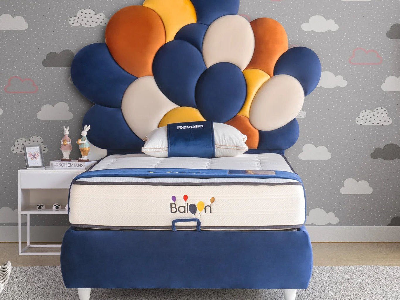 Kinderbett Balloon – Verspieltes Ballon-Design & Orthopädische Matratze