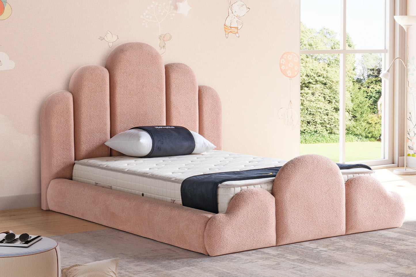 Kinderbett Aria – Bodennahes Design & Orthopädische Matratze