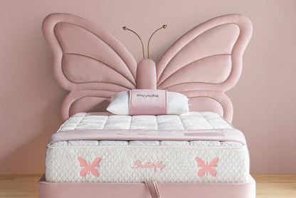 Kinderbett Butterfly – Zauberhaftes Schmetterlings-Design & Orthopädische Matratze
