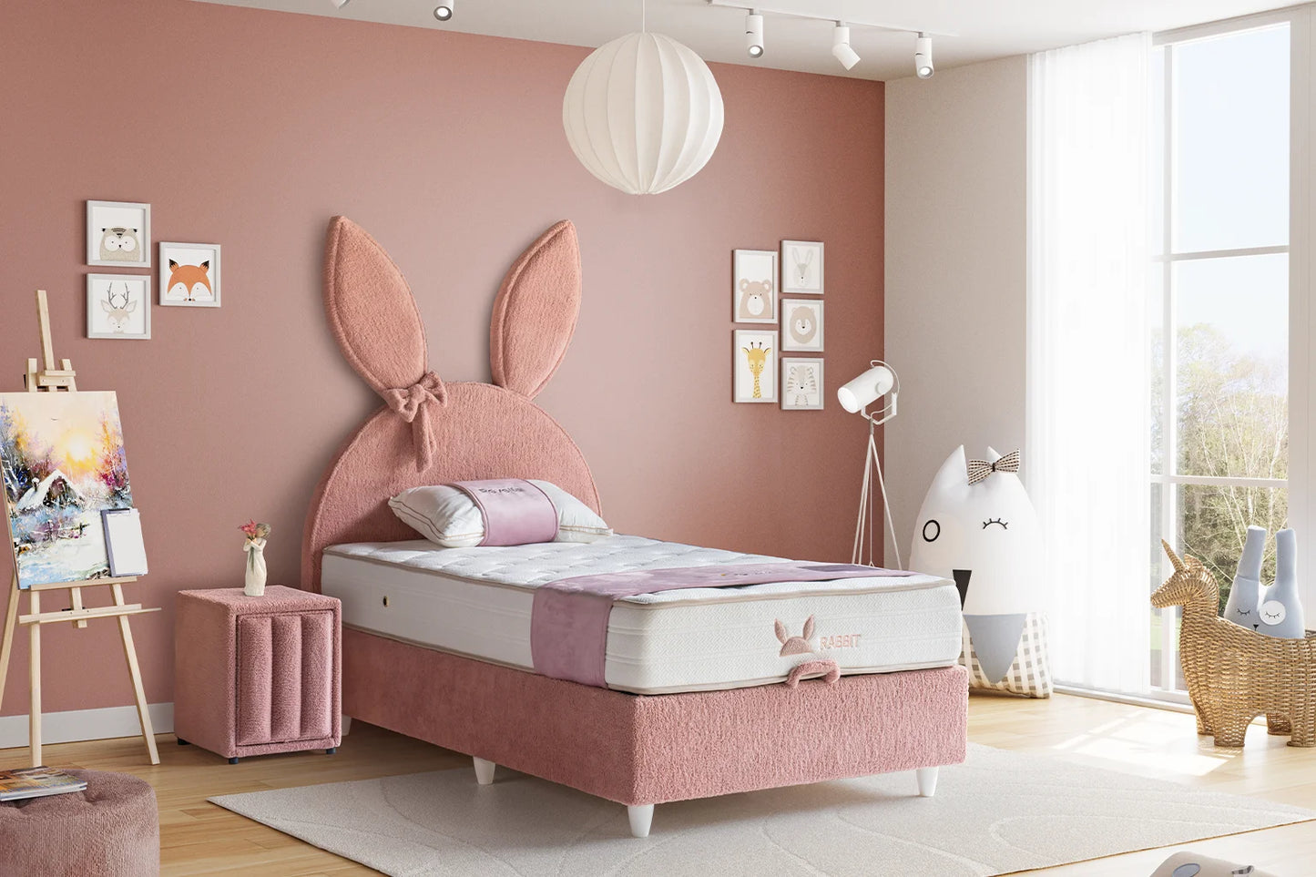 Kinderbett Rabbit – Süßes Hasen-Design & Orthopädische Matratze