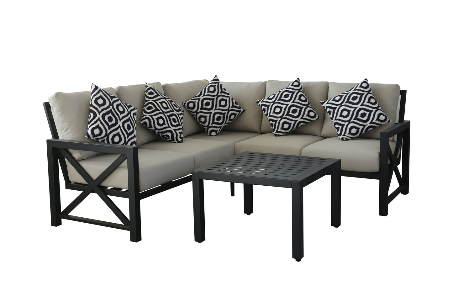 Zebra Eckcouchgarnitur Set