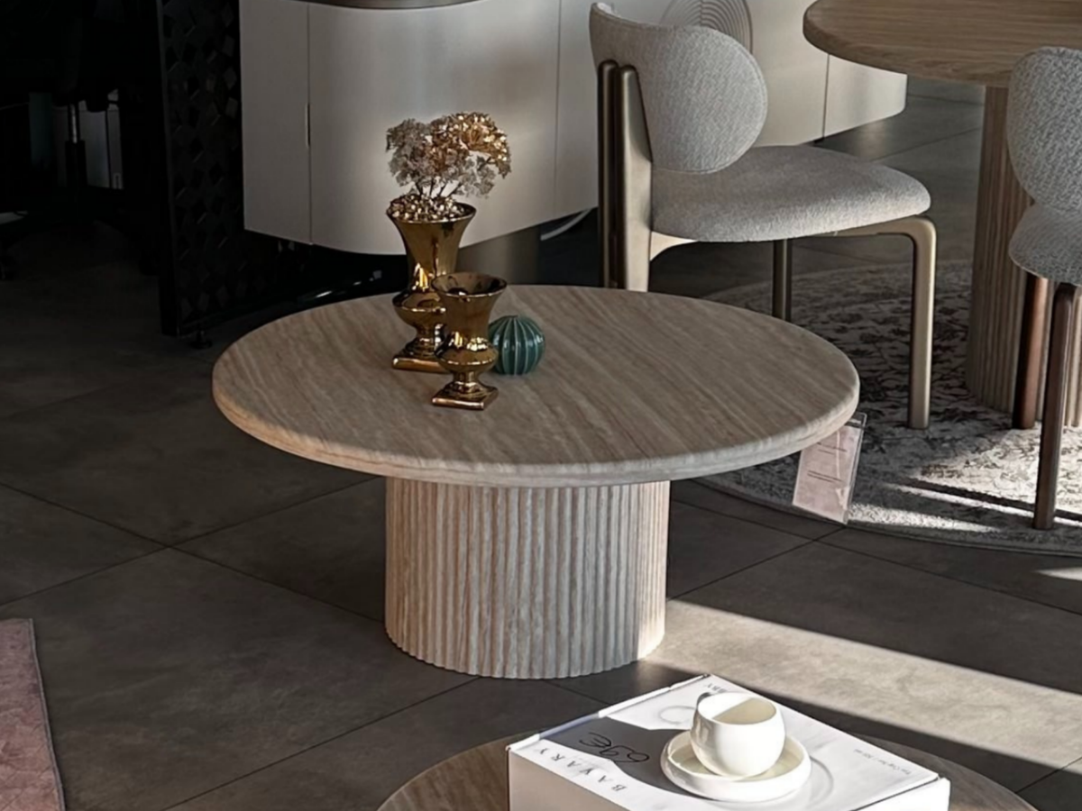 Flintstone Couchtisch Rund