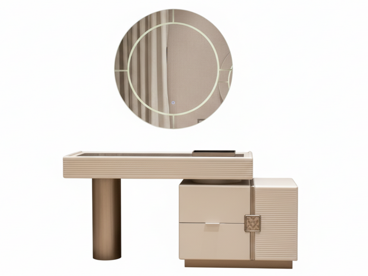 Latte Schminkkommode + Spiegel