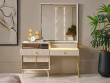 Lexus Creme Schminkkommode + Spiegel