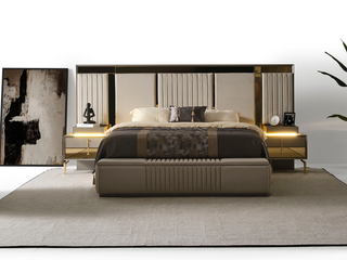 Lexus Grau Bett mit Bettkasten