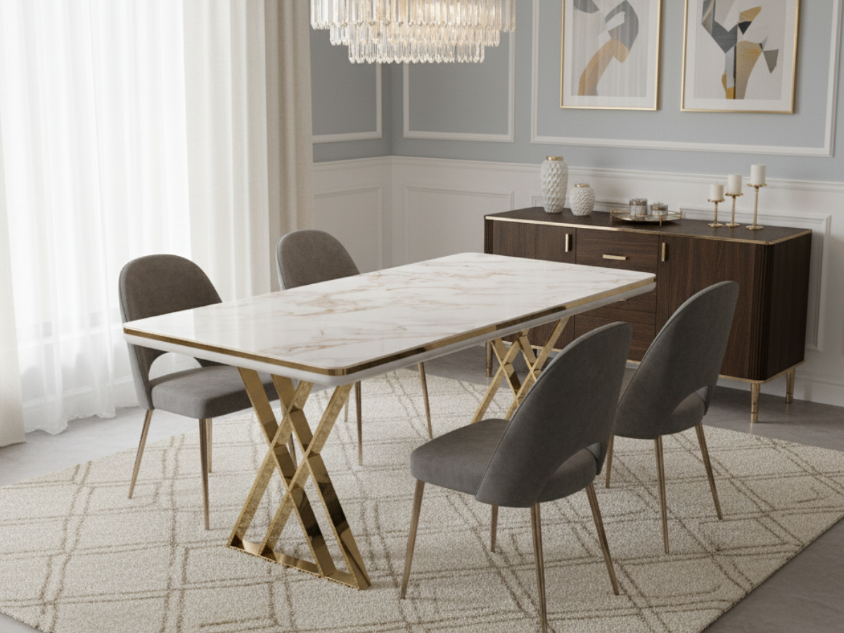 Torino Esstisch Gold