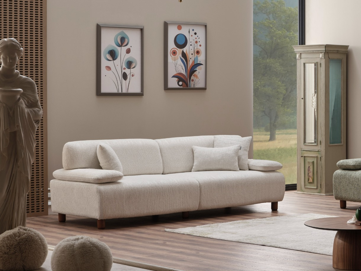 Oslo 3-Sitzer Sofa Creme