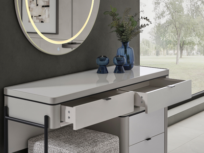 Mocha Schminkkommode mit Spiegel