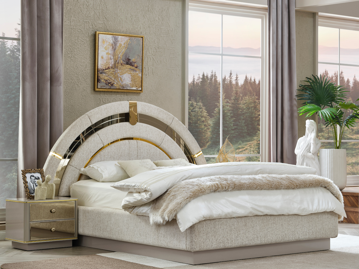 Delüx Bett mit Bettkasten
