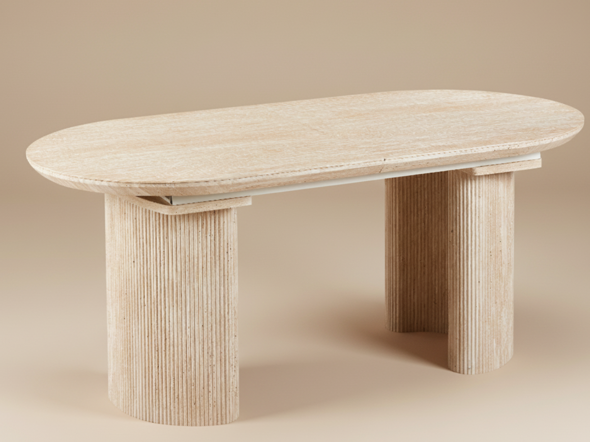 Vetrostone Esstisch Oval Ausziehbar