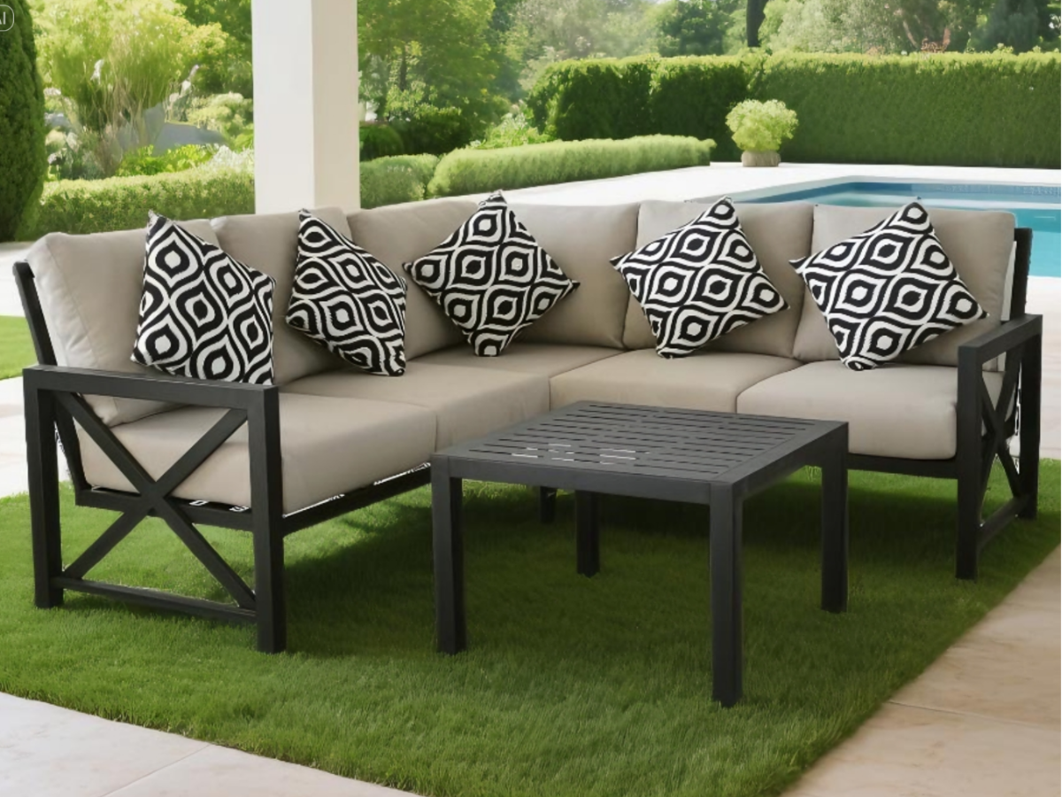 Zebra Eckcouchgarnitur Set