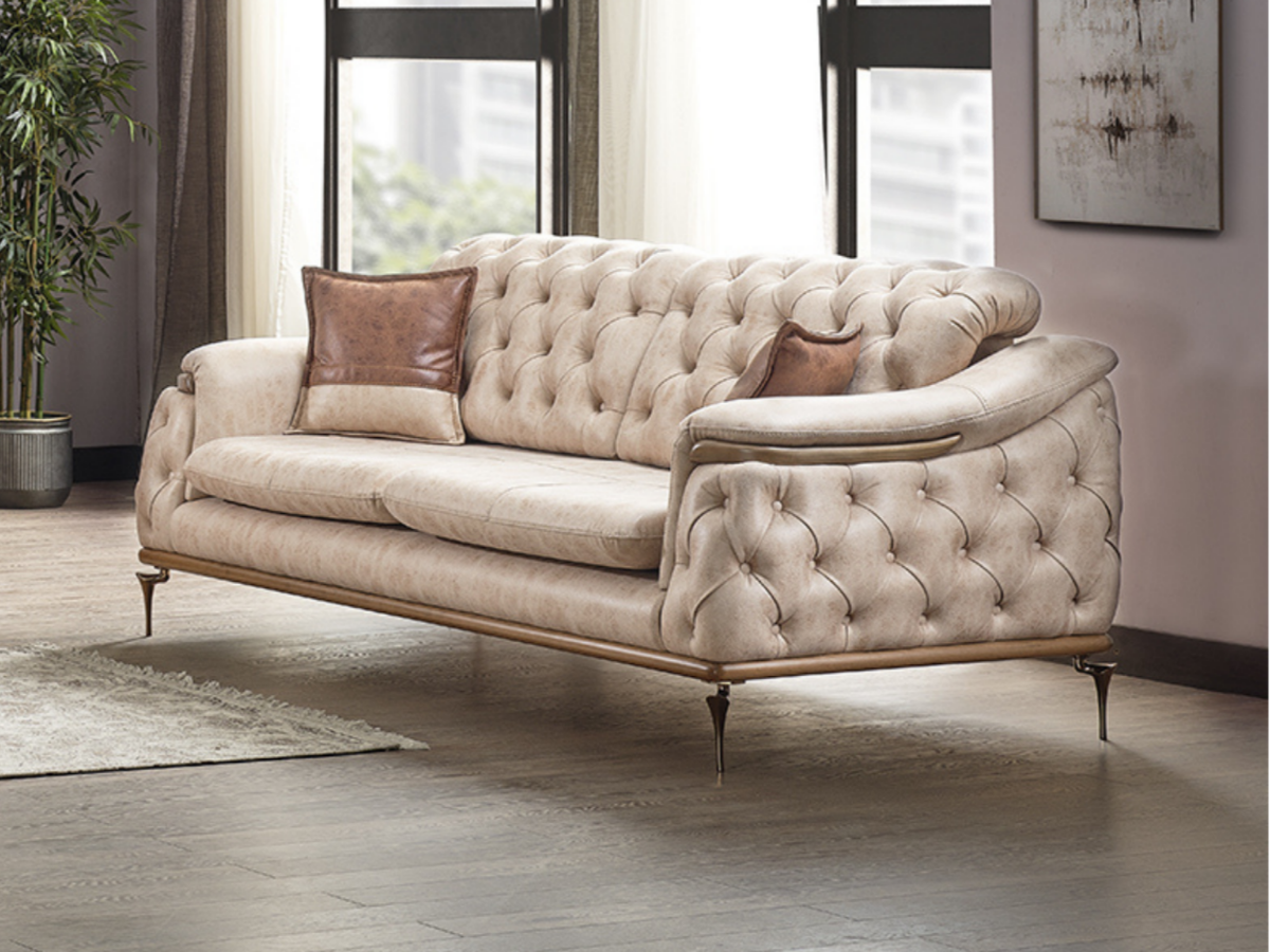 Akik 2-Sitzer Sofa Creme