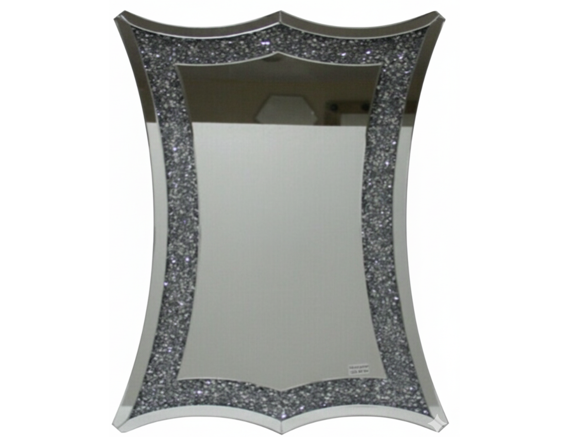 Hängespiegel 59,8 x 89,5cm Kristallsteinoptik