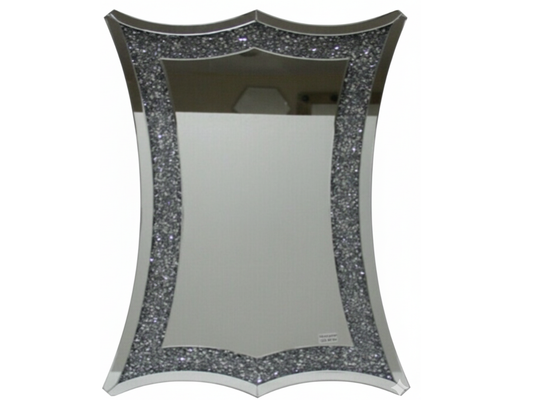 Hängespiegel 59,8 x 89,5cm Kristallsteinoptik