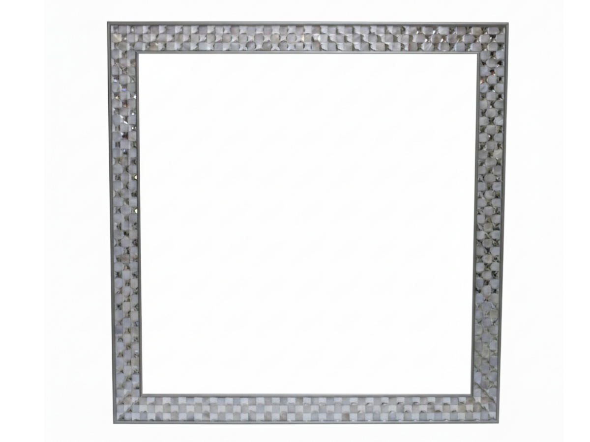 Hängespiegel 100 x 100cm mit Schachmuster, Fliesenoptik