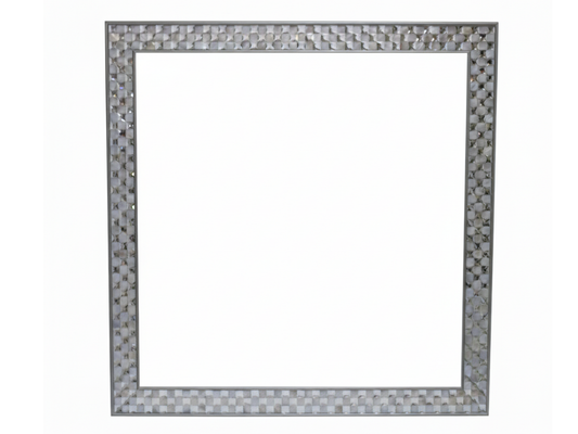 Hängespiegel 100 x 100cm mit Schachmuster, Fliesenoptik
