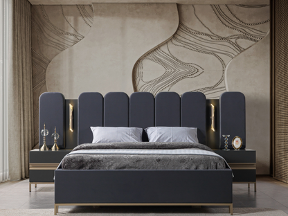 Eylül Schlafzimmer Set - Anthrazit