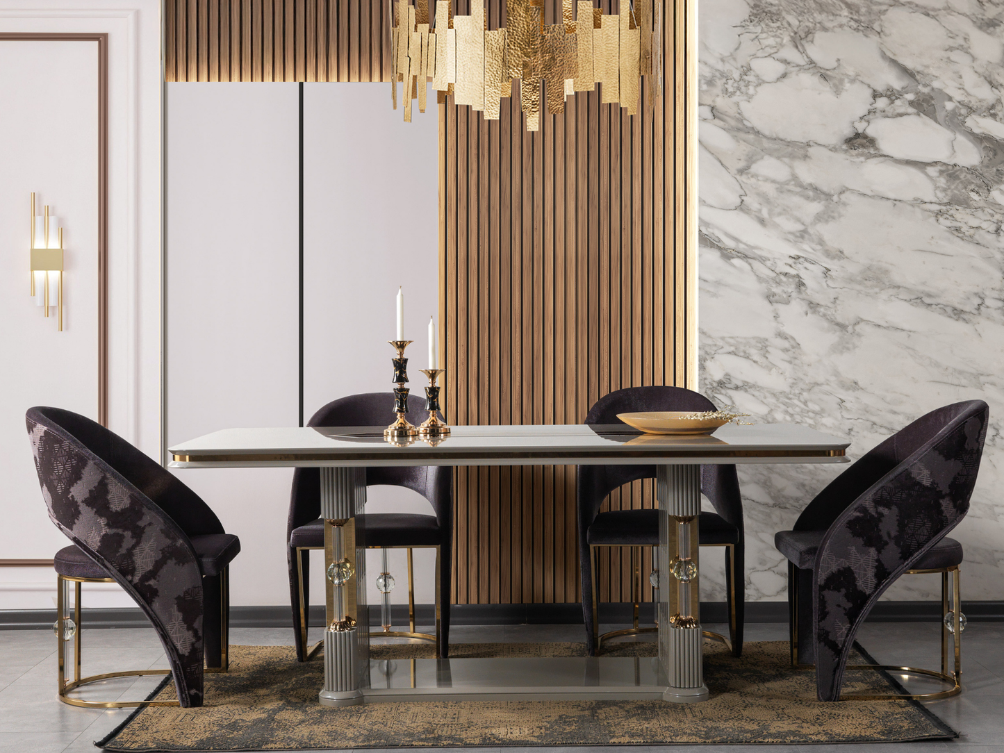 Yakut Anthrazit Esszimmer Set