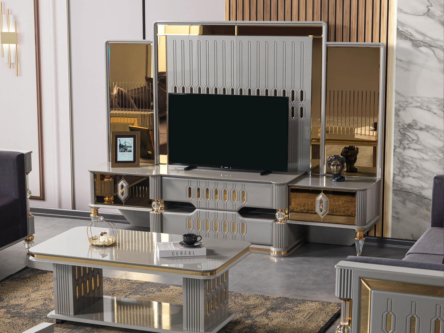Yakut Anthrazit Esszimmer Set