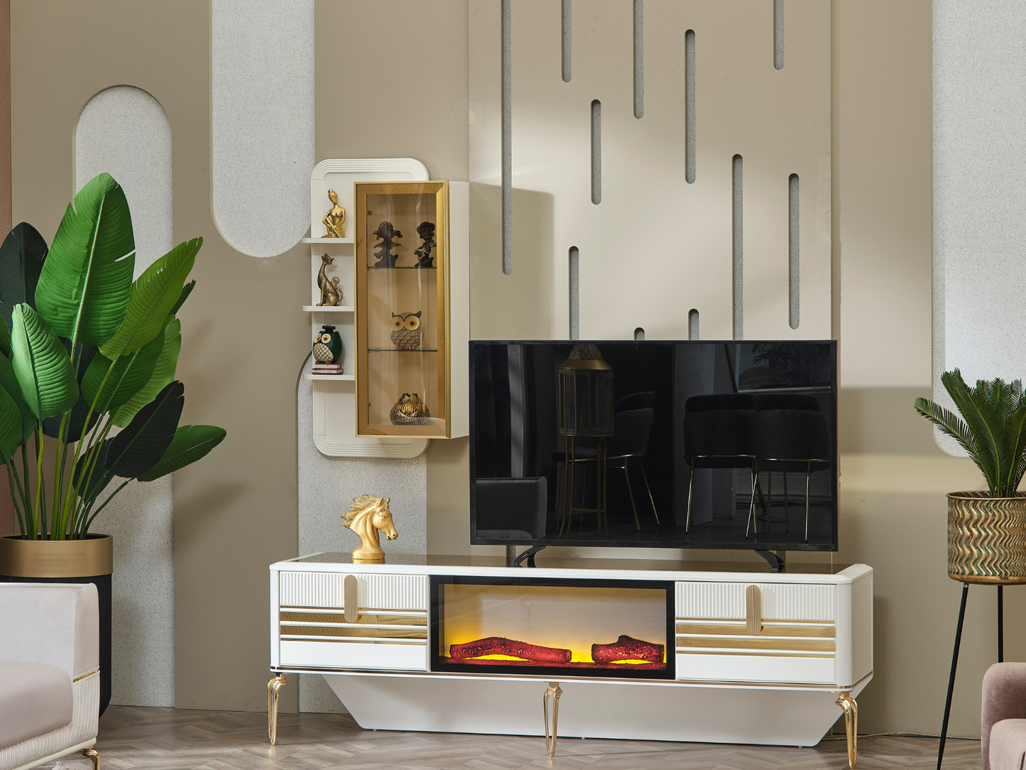 Mimose Berlin Tv-Tisch mit Kamin