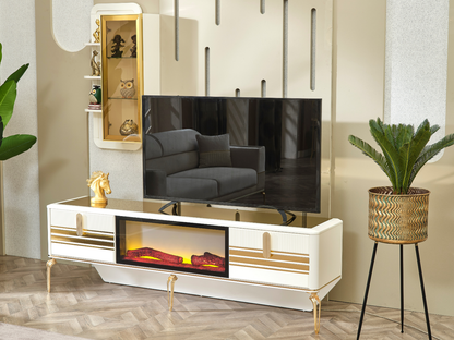 Mimose Berlin Tv-Tisch mit Kamin