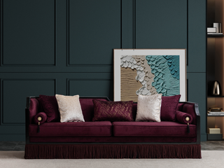 Lale Bordeaux 3-Sitzer