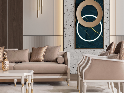 Lale Cream Couchgarnitur