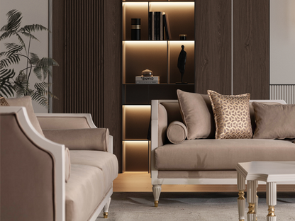 Lale Cream Couchgarnitur