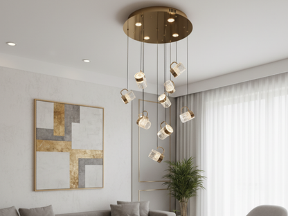 9208-6R+3LED Kronleuchter