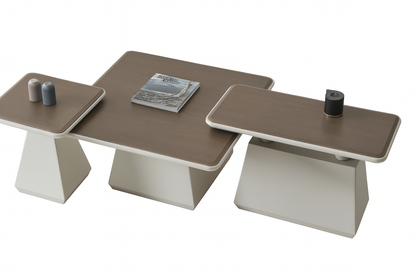 Venedik Couchtisch 3er Set Dunkle Eiche