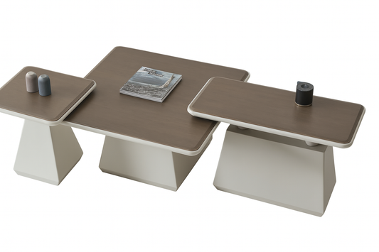 Venedik Couchtisch 3er Set Dunkle Eiche