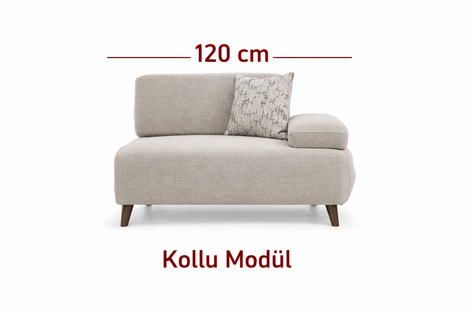 Aura Modul mit Armlehne Rechts- 120 cm
