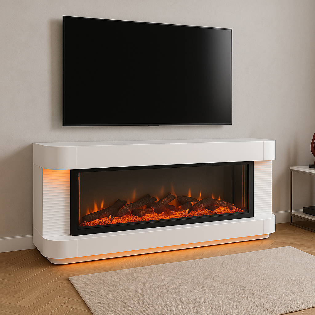 SALERNO, TV-Tisch-Kamin